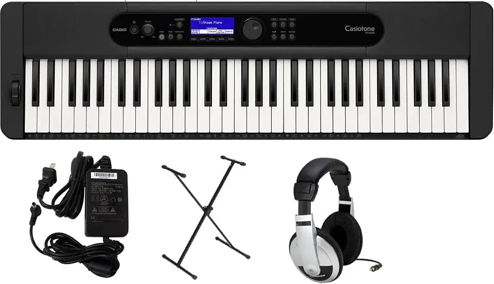 Casio CT-S400 Premium Keyboard Pack with Stand, AC Adapter and Headphones