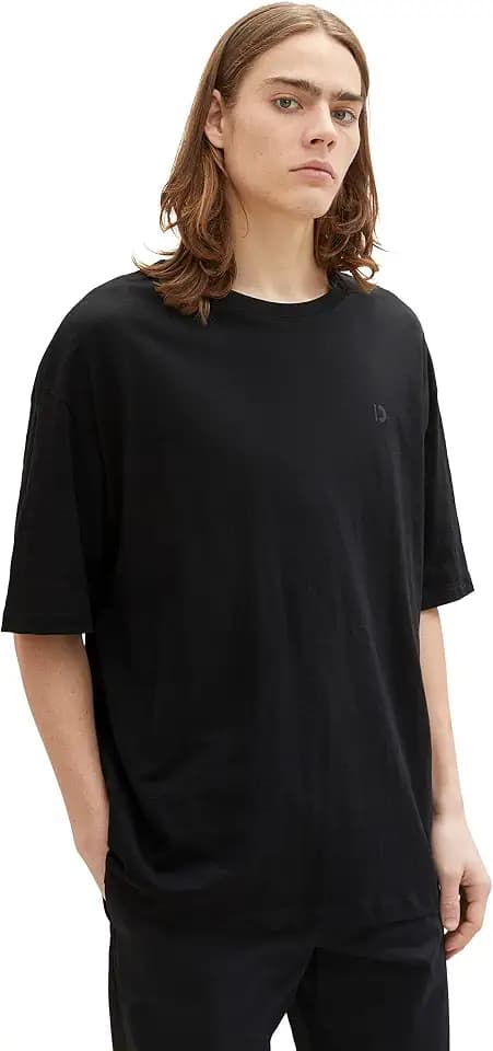 TOM TAILOR Denim Herren Oversize T-Shirt mit Rückenprint