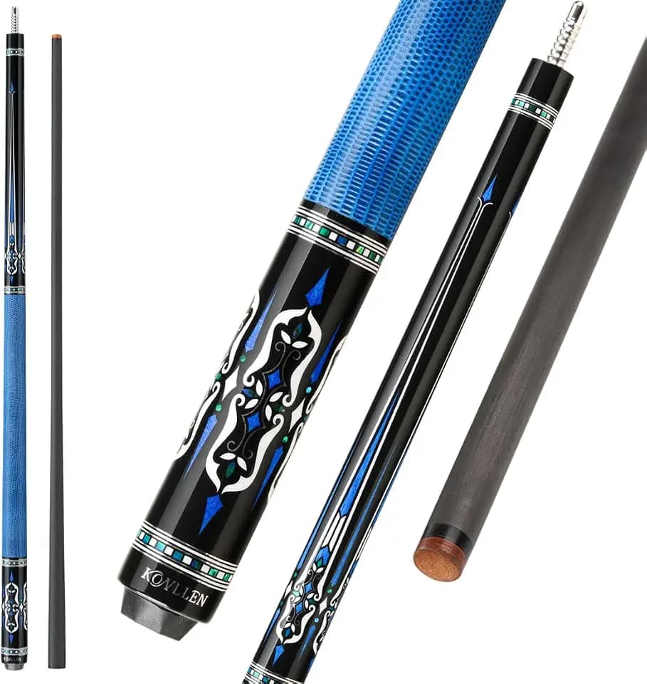 KONLLEN Carbon Fiber Pool Cue Stick 58-inch Professional Pool Sticks for Adults Full Carbon Technology