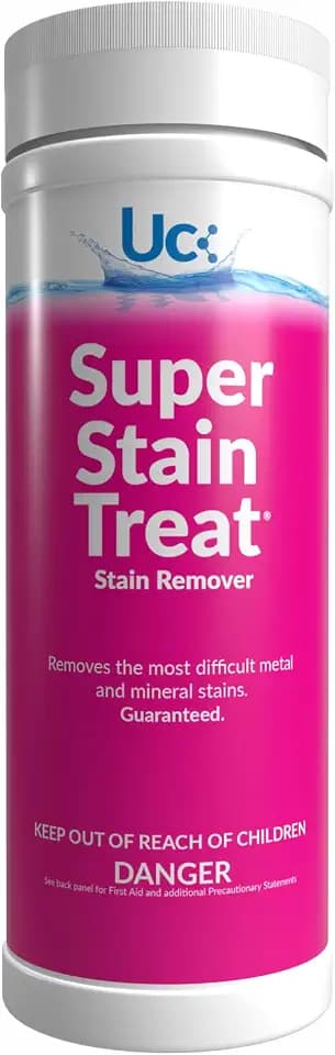 United Chemicals Super Stain Treat for Pools – Pool Stain Remover for Metal, Rust, and Organic Stains, Works on Fiberglass, Vinyl, Plaster, and Marcite, No Draining Needed | SST-C12, 2.5 lb Bag