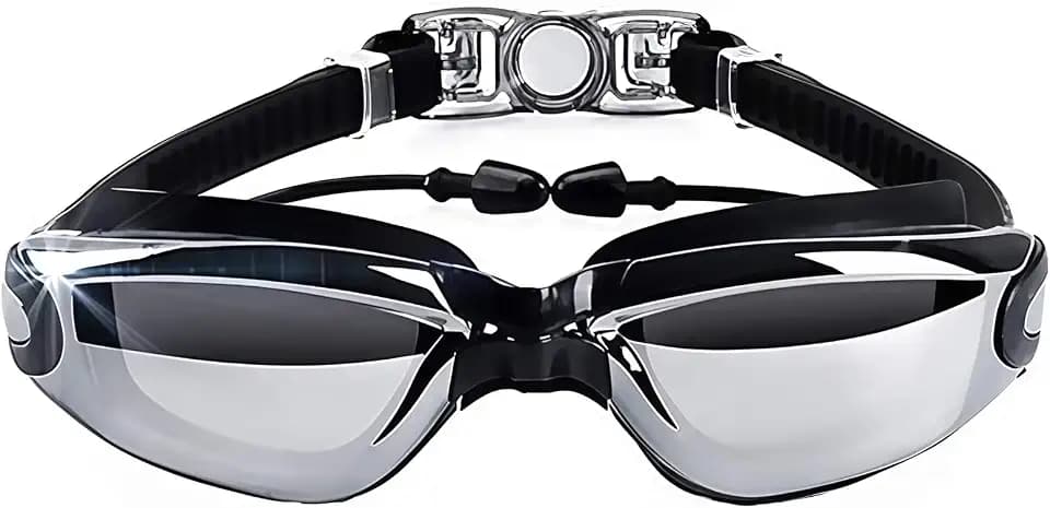 Hersvin Schwimmbrille (M/0 bis M/-8,0) UV400 Anti-UV Anti Nebel Schutzbrille für Erwachsene Männer Frauen Kinder