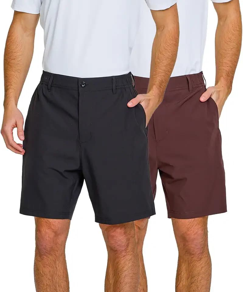 Ultra Performance Mens Golf Shorts Men’s 7” 2 Pack Casual Lightweight Short’s Athletic Hiking Stretch Dress Short for Men