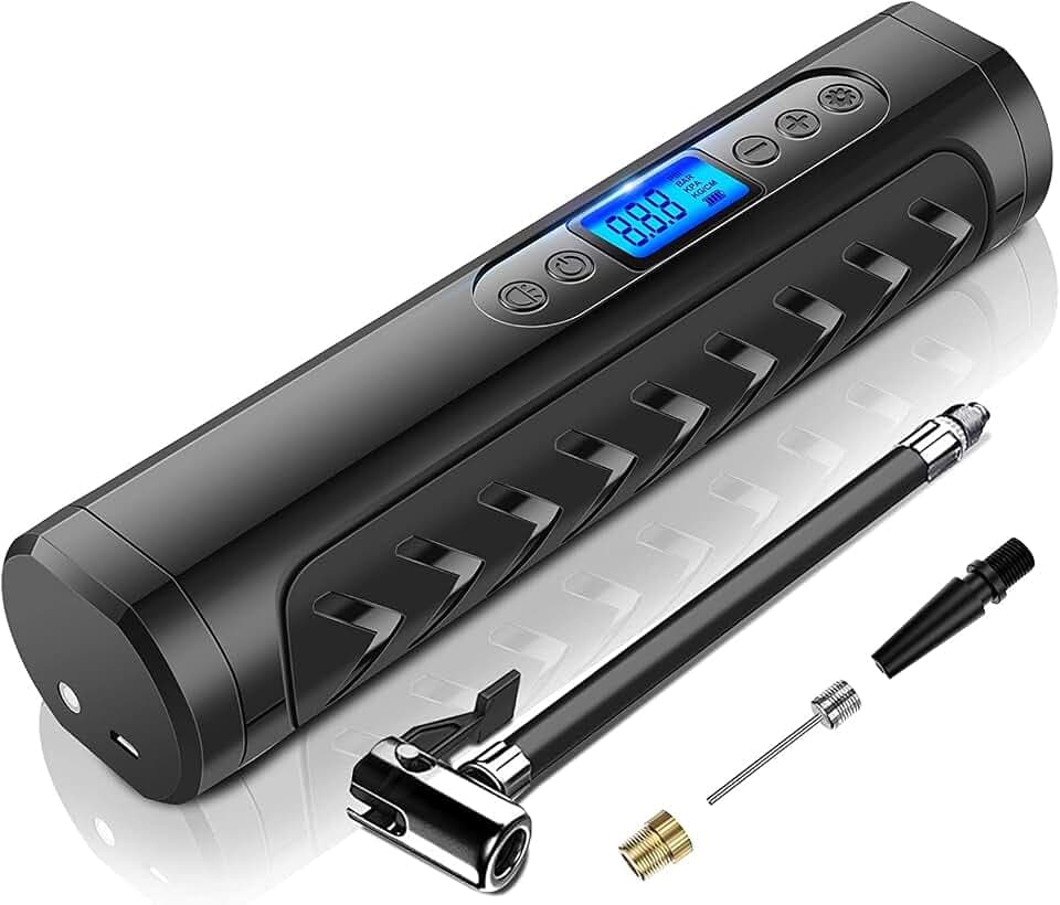 Elektrische Luftpumpe für Fahrrad 12V6000 MAh Tragbare Elektrische Luftpumpe 150 Psi Mit USB-Aufladung Und Digitalem LED-licht Auto-luftpumpe Geeignet für Autos Fahrräder Motorräder Bälle
