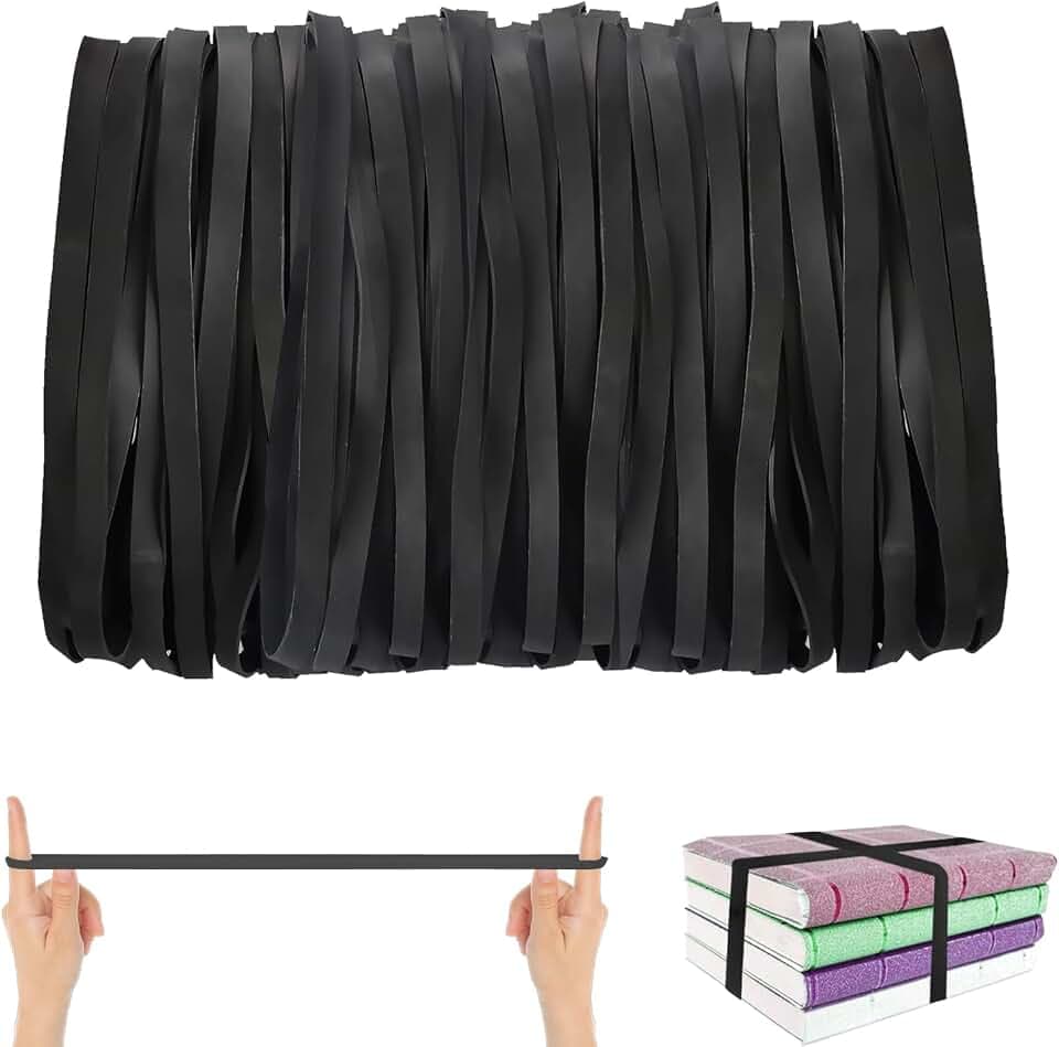 YOUYIKE 30 Stück Gummibänder Breit, 18x1cm Gummiringe Dicke, Silikon Gummiringe Breit, Haushaltsgummis Breit, Mülleimer Gummiband, Wiederverwendbar, für Büro, Zuhause, Schulbedarf