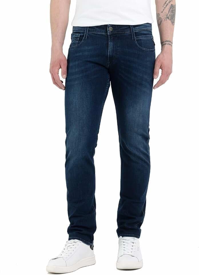 Replay Herren Jeans Anbass Slim-Fit mit Comfort Stretch