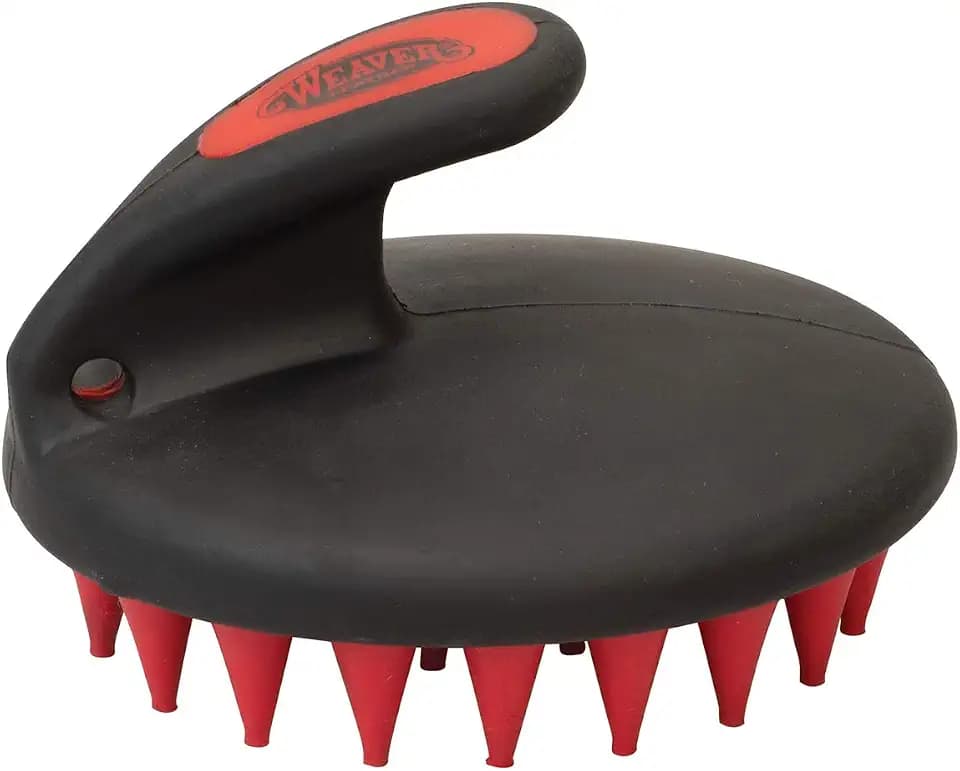 Weaver Equine Palm Held Coarse Curry with Large Rubber Bristles