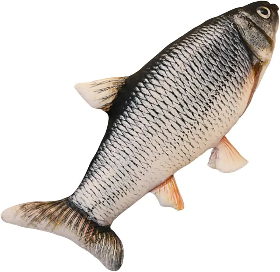 OUKEYI 31.5 inches / 80 cm Simulation Fish Plush Toy ，Soft Fish Cushion Pillow Grass carp Plush Pillow Stuffed Toy Throw Pillow for Home Decoration Gift Kids Stuffed Animal Toy