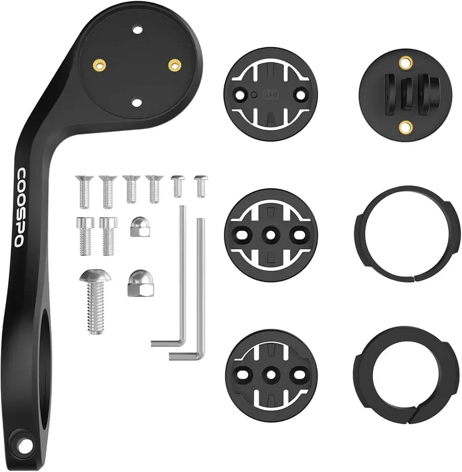 CooSpo Bike Computer Mount, Out Front Cycling Computer Extended Mount, Compatible with Garmin, Wahoo, Bryton, Bike Computer