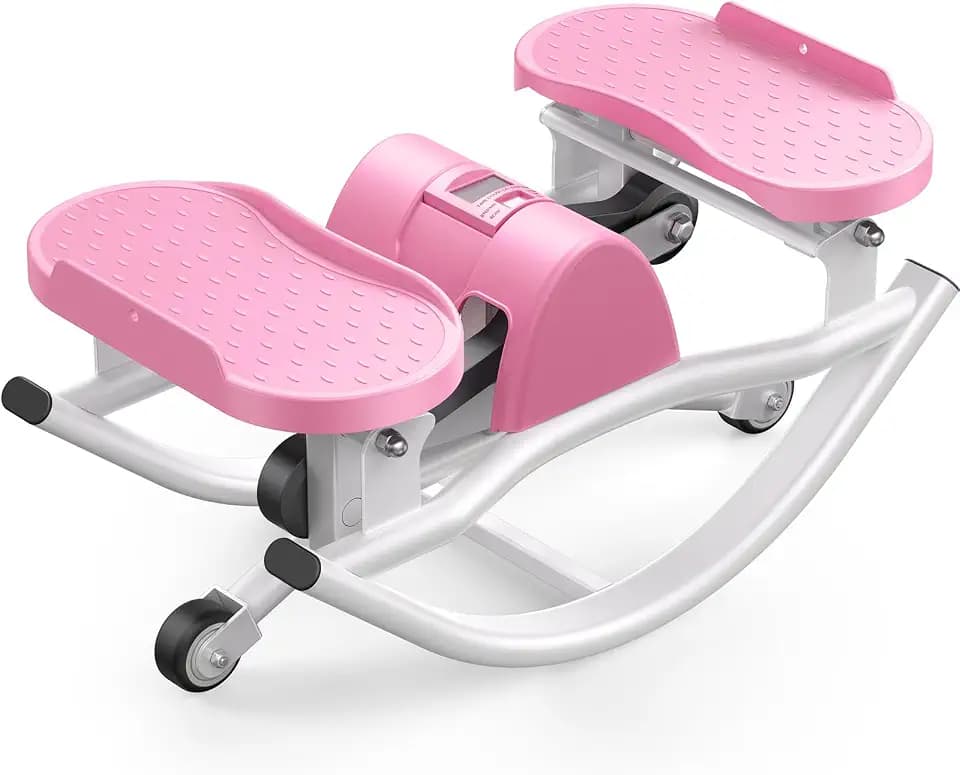 Rock Stepper, Side to Side Stepper for Exercise at Home, Low-Impact 3D Rocking Stepper Machine with Resistance Bands & Non-Slip Mat, Side Stepper for Full Body Workout, 250 LBS Capacity