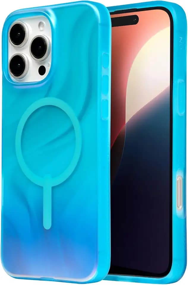 ZAGG Milan Snap Case for iPhone 16 Pro Max - Color Changing Finish, MagSafe & Wireless Charging Compatible, 13ft Drop Protection, Graphene Reinforced, Eco-Friendly, Deep Aurora
