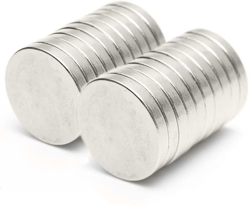 Yizhet Neodym Magnete, 20 Stück Round Magneten Etwa 7 kg Zugkraft, geeignet für Kunst, Handwerk, Hobby, Zuhause und Büro Magnete (20 x 2.5mm)