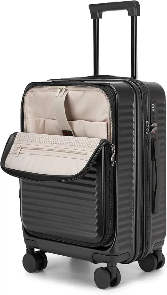 LARVENDER Carry On Luggage 22x14x9 Airline Approved, Suitcases with Wheels