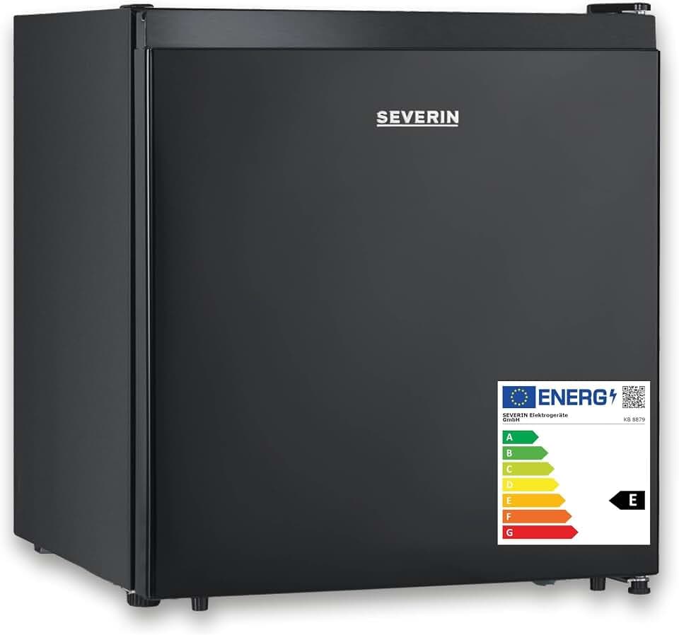 SEVERIN Kühlbox mit Kältefach, Tischkühlschrank mit Zwischenboden, energiesparender Mini Kühlschrank für kleine Haushalte, 50 L Nutzinhalt, schwarz, KB 8879