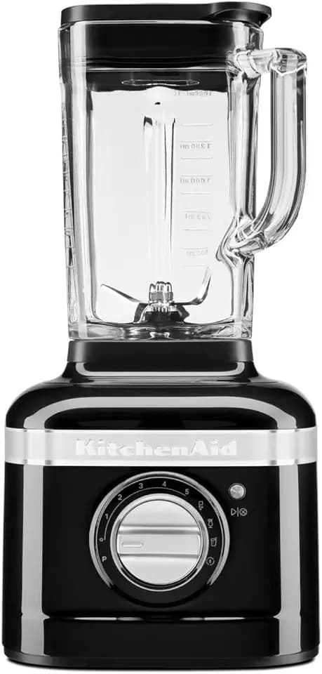 KitchenAid Standmixer mit 1,4 L Glaskrug - Artisan - Kompakter Hochleistungsmixer 1200 W - Food Processor zum Schneiden, Hacken und Reiben - Smoothie maker - Onyx schwarz