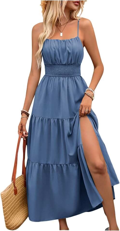 BEAUDRM Women's Summer Maxi Dresses Boho Dresses Beach Vacation Sundresses