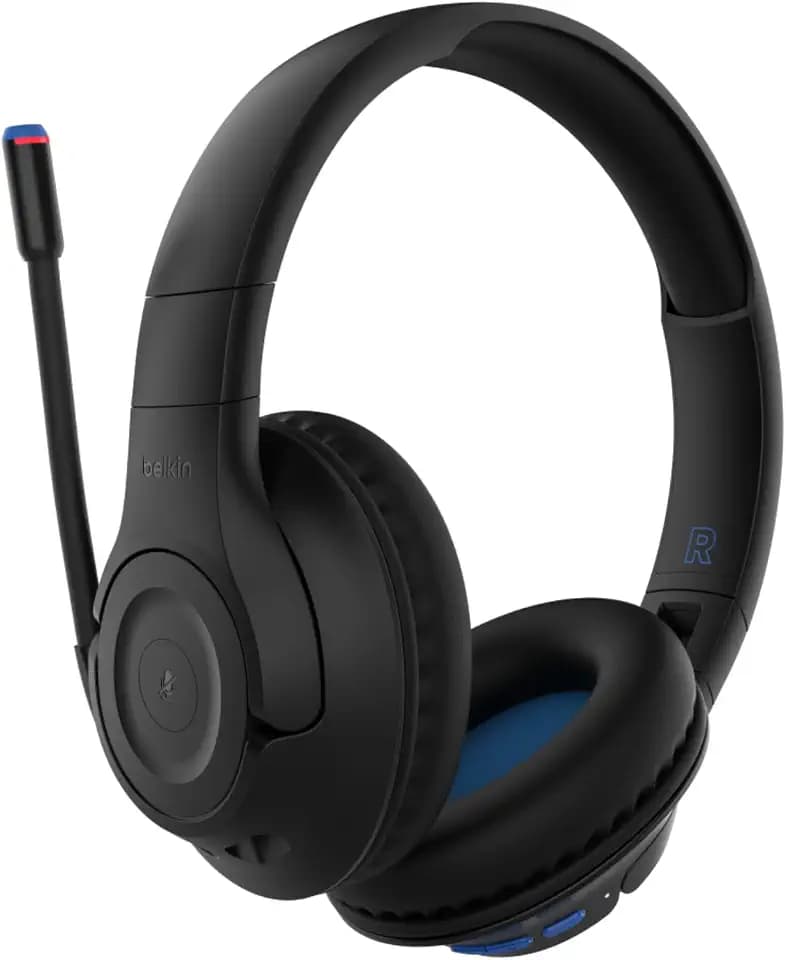 Belkin SoundForm Inspire Bluetooth Kids Headphones, 35H Battery Life