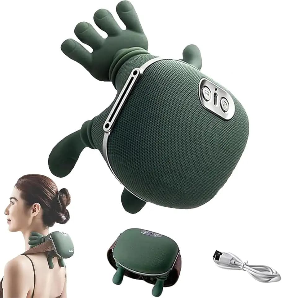 Handiva-Massagegerät – offizielles Handiva-Nackenmassagegerät, Schulter- und Nackenmassagegerät für die Hand, Nackenmassage mit Wärme, 3 Geschwindigkeitsstufen, 3D-Maximierungsmassage, elektrisches
