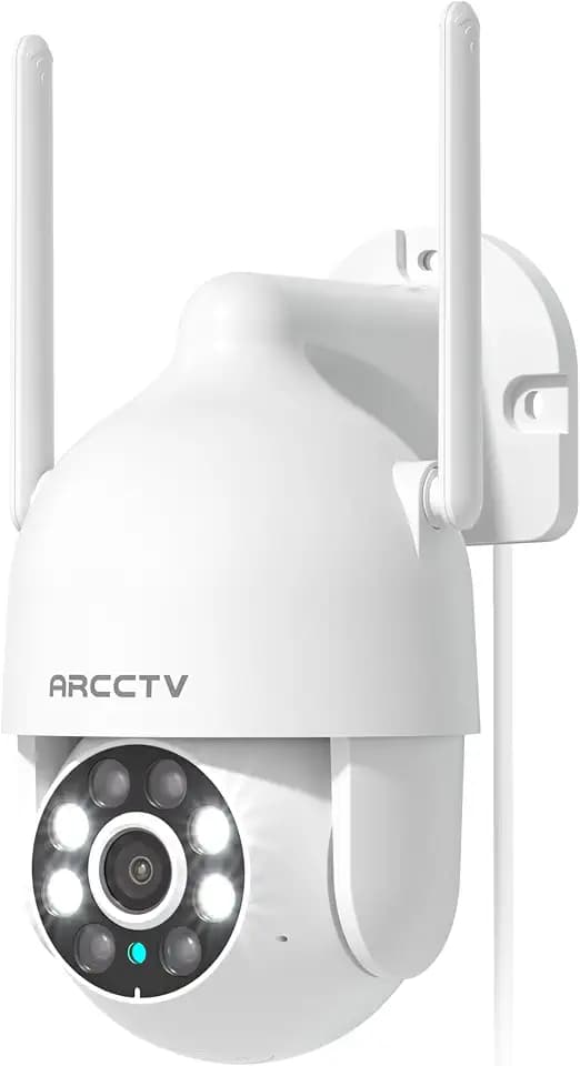 ARCCTV 2.5K Security Camera Outdoor, Plug-in 24/7 Recording, 360° View