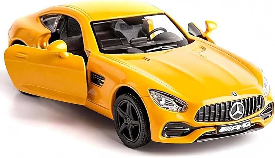 RMZ Stadt 1:36 Maßstab Druckguss Legierung Auto Modell AMG GTS Auto Modell Spielzeug Pull Back Fahrzeuge Spielzeugauto für Kleinkinder Kinder Jungen Mädchen Geschenk (gelb)