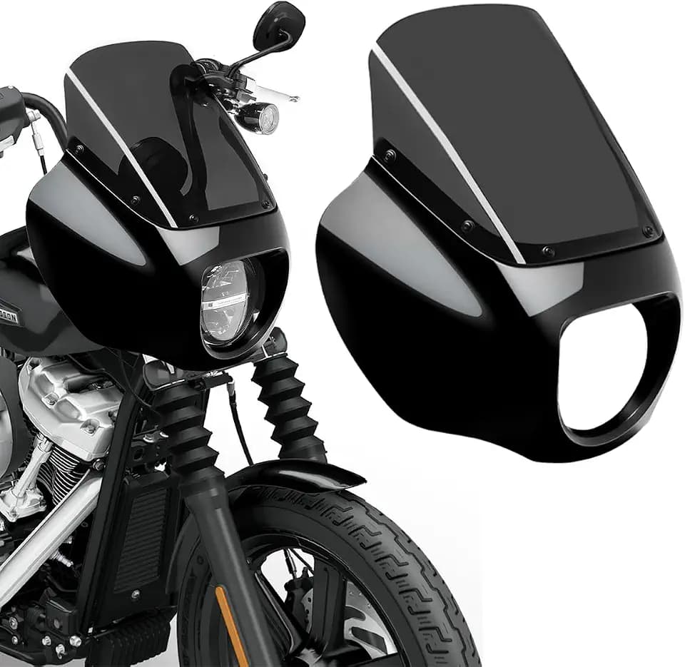 Motorcycle Fairing with 13" Smoke Motorcycle Windshield Quarter Fairing for Harley Street Bob FXBB 2018–2020 2025 FXBBS 2021–2024 Softail Standard FXST 2020–2024