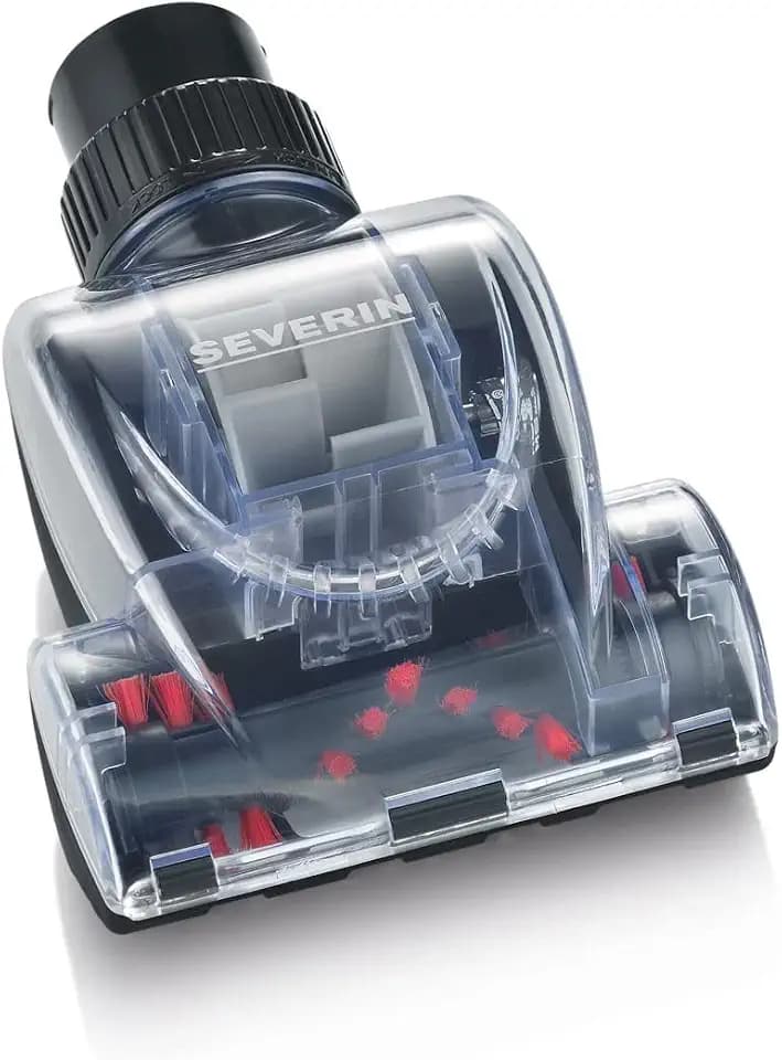 SEVERIN Mini-Turbobürste für Bodenstaubsauger, Mini-Turbobürstenaufsatz, Ideal zur Tiefenreinigung von Polstern und Matratzen, Inklusive 2 Reduzierhülsen, Schwarz, TB 7215