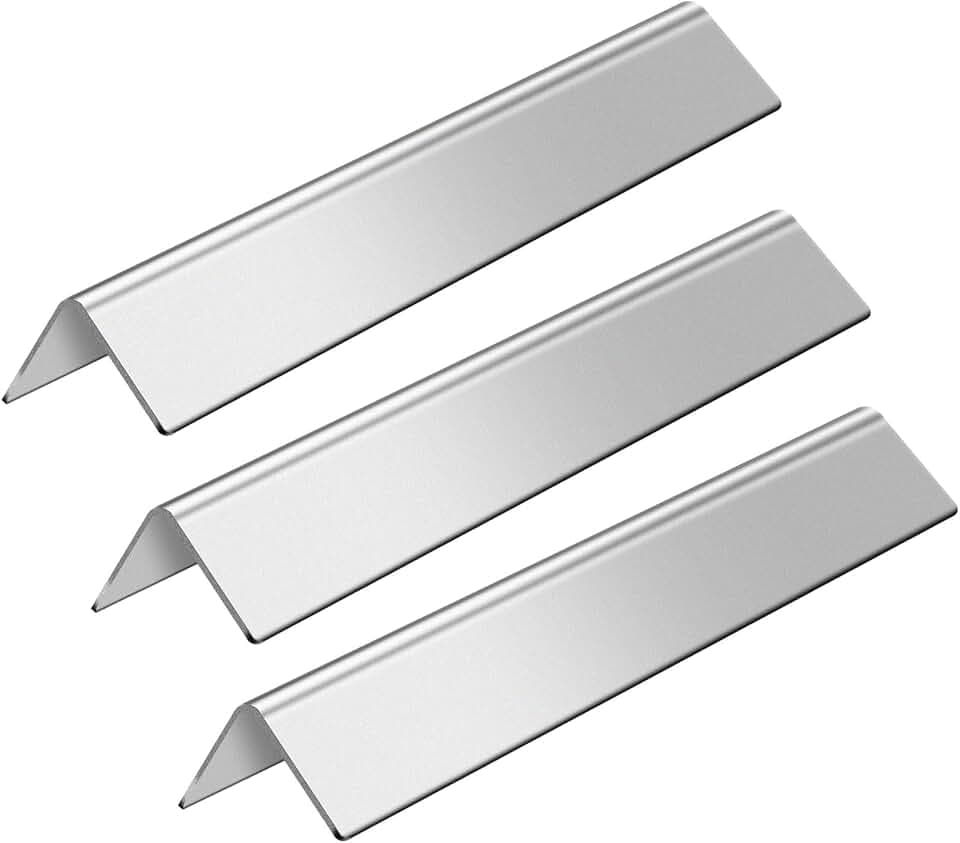 GasSaf 15.3inch Flavorizer Bar Replacement for Weber 7635, Spirit 200 Series, Spirit E-210, S-210, E-220, S-220 with Front Controls Panel, 3-Pack Stainless Steel Flavor Bar(15.3"x3.5"x2.5")