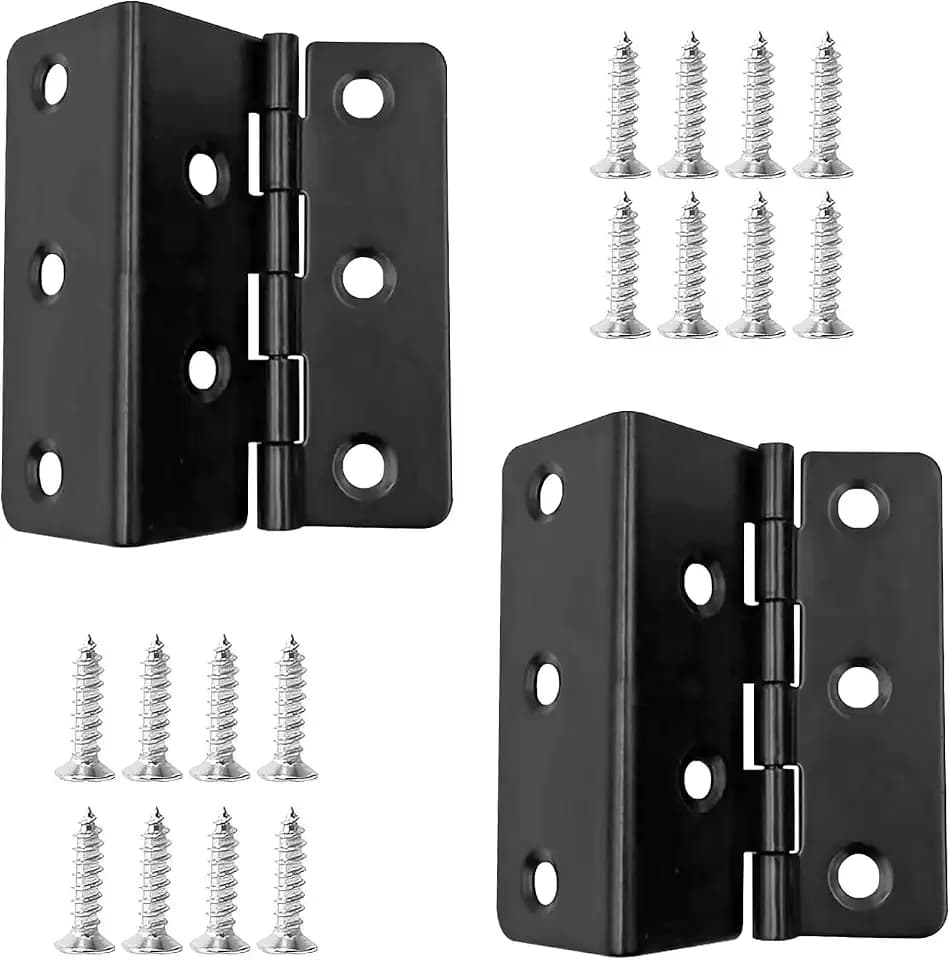 Qrity 2x Dreifach Faltbare Klappscharniere, 51 x 15 x 1,0mm mit Schrauben
