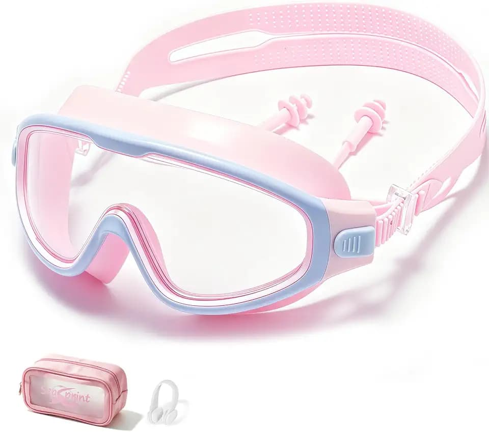 Kids Swim Goggles for 3-14,Anti-Fog,Anti-UV,No Leak,Wide View Swimming Goggles for Boys Girls Youth Toddler