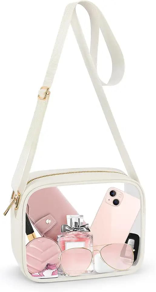 KETIEE Clear Crossbody Bag, Stadium Approved Clear Purse Bag for Concerts Sports Events Festivals