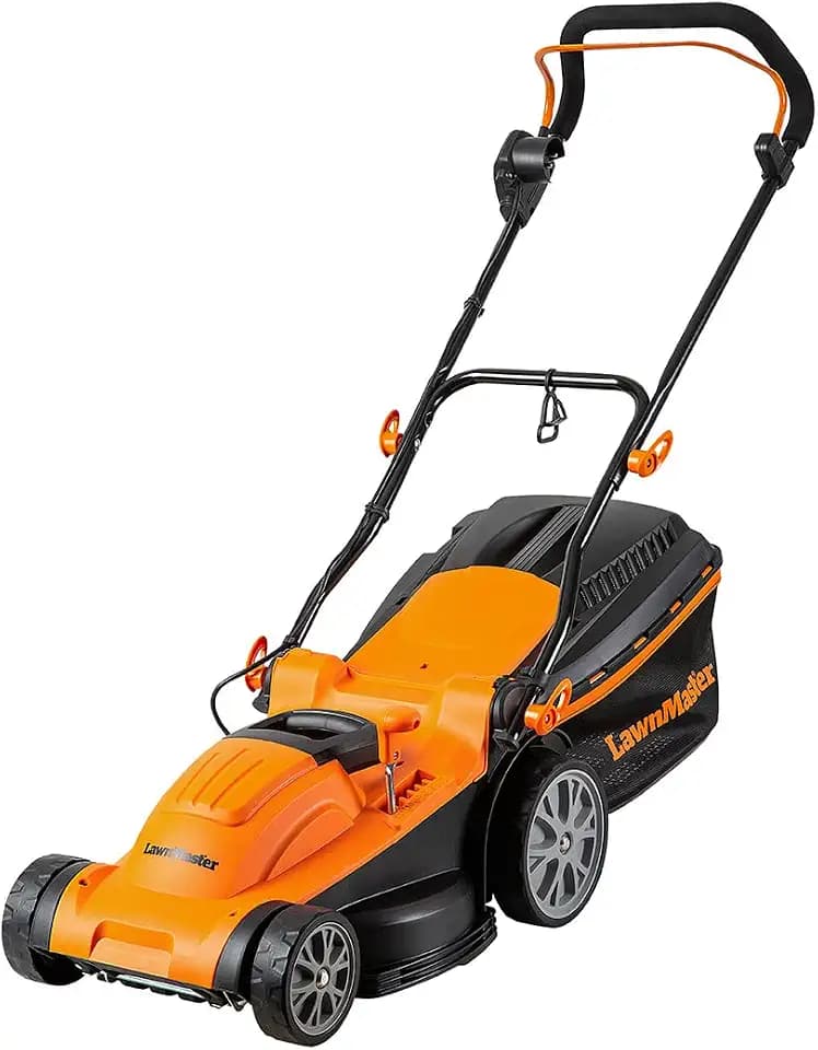 LawnMaster 1600W Elektro-Rasenmäher 37cm, Sicherheits-Stop, 400m²