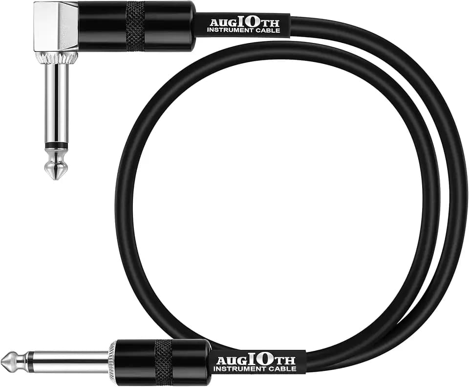 12 Inch Guitar Patch Cable 30 CM Straight to Angled