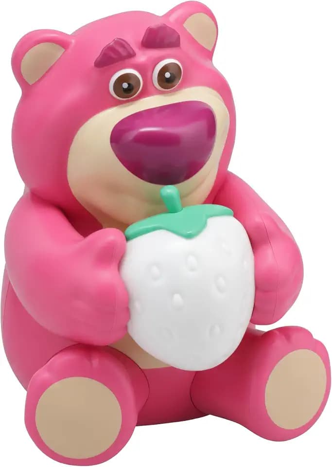 Paladone Lotso Huggin' Bear GloBuddies Color Changing Strawberry Night Light – Official Disney Toy Story 3D LED Lamp – Battery Powered Gift for Fans