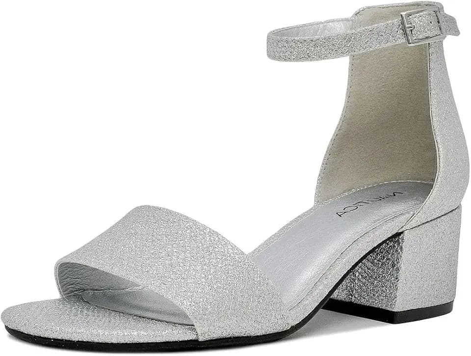 Nautica Women's Ankle Strap Low-Chunk Pump Sandal: Elegant Low-Block Heel Dress Shoe for Stylish Comfort-Yona