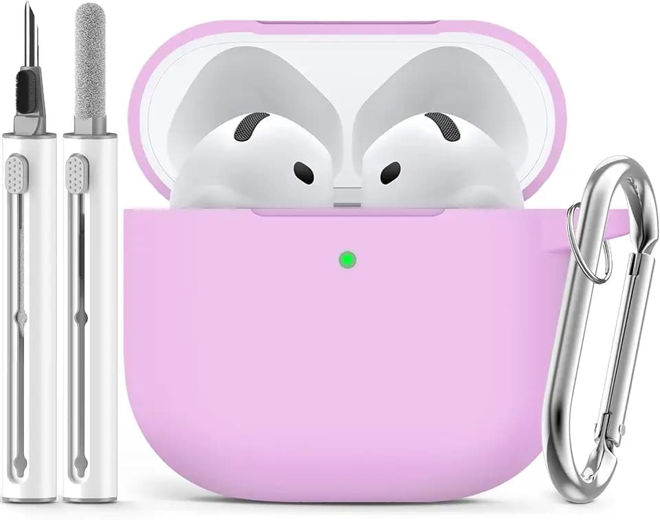 Ljusmicker for AirPods 5/4 Case (2026/2024) with Cleaner Kit,Light Lilac