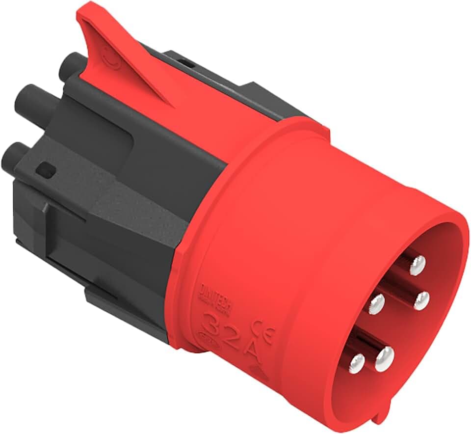 NRGkick Adapter 32A 5Pol, bis zu 22kW laden, für NRGkick Wallbox, rot, schwarz