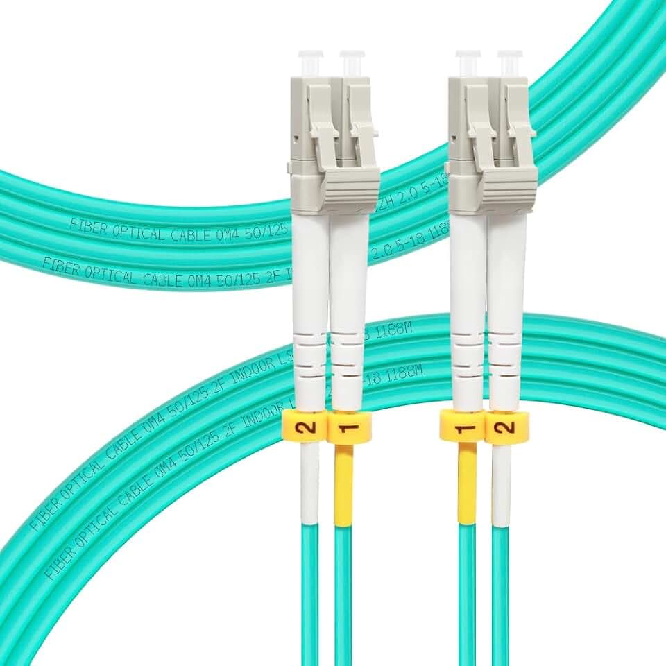 LC to LC Fiber Patch Cable OM4 Multimode 3M/10ft 2 Pack