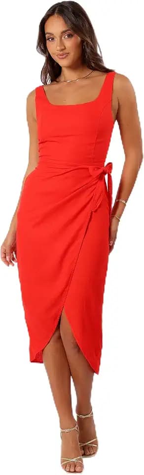 Petal & Pup Women's Misty Wrap Midi Dress