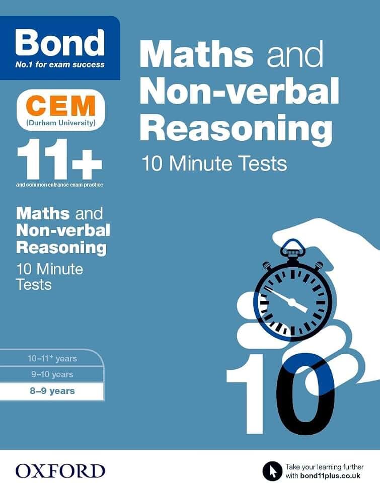 Maths & Non-verbal Reasoning: Bond 11+ CEM 10 Minute Tests (now Cambridge Select Insight): 8-9 years
