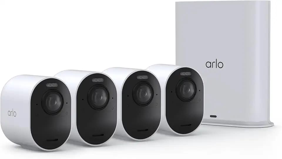 Arlo Ultra Wireless Security Camera 4K HDR (3rd Gen) - 4-Cam + SmartHub
