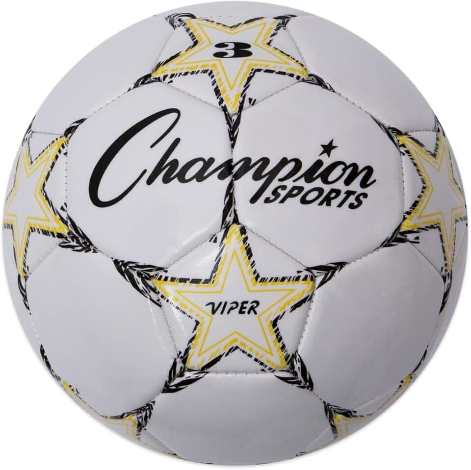 Champion Sports Viper Soccer Ball – TPU Soft-Touch Training Ball in Sizes 3,4,5 for Indoor/Outdoor Play