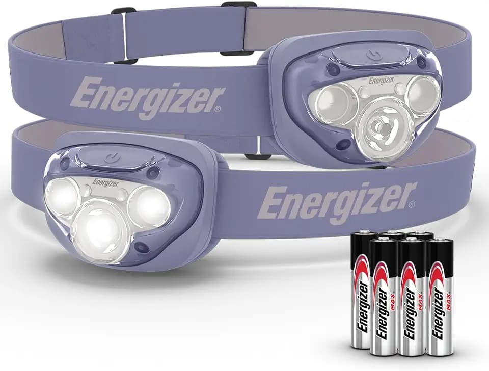 Energizer LED Headlamp PRO (2-Pack), IPX4 Water Resistant Head Light