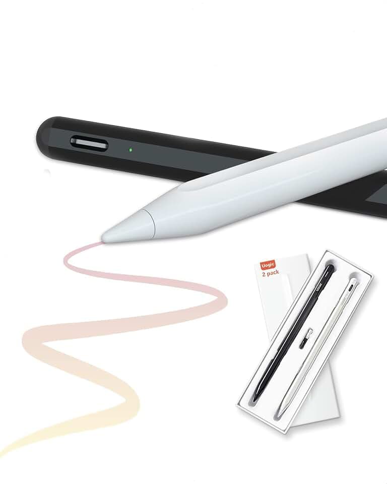 Stylus Pen for iPad, Uogic Pen with Palm Rejection, Magnetic Adsorption, Tilt Function, Active Pencil, for iPad mini 5/6, iPad Air 3/4/5, iPad Pro 11"/12.9"