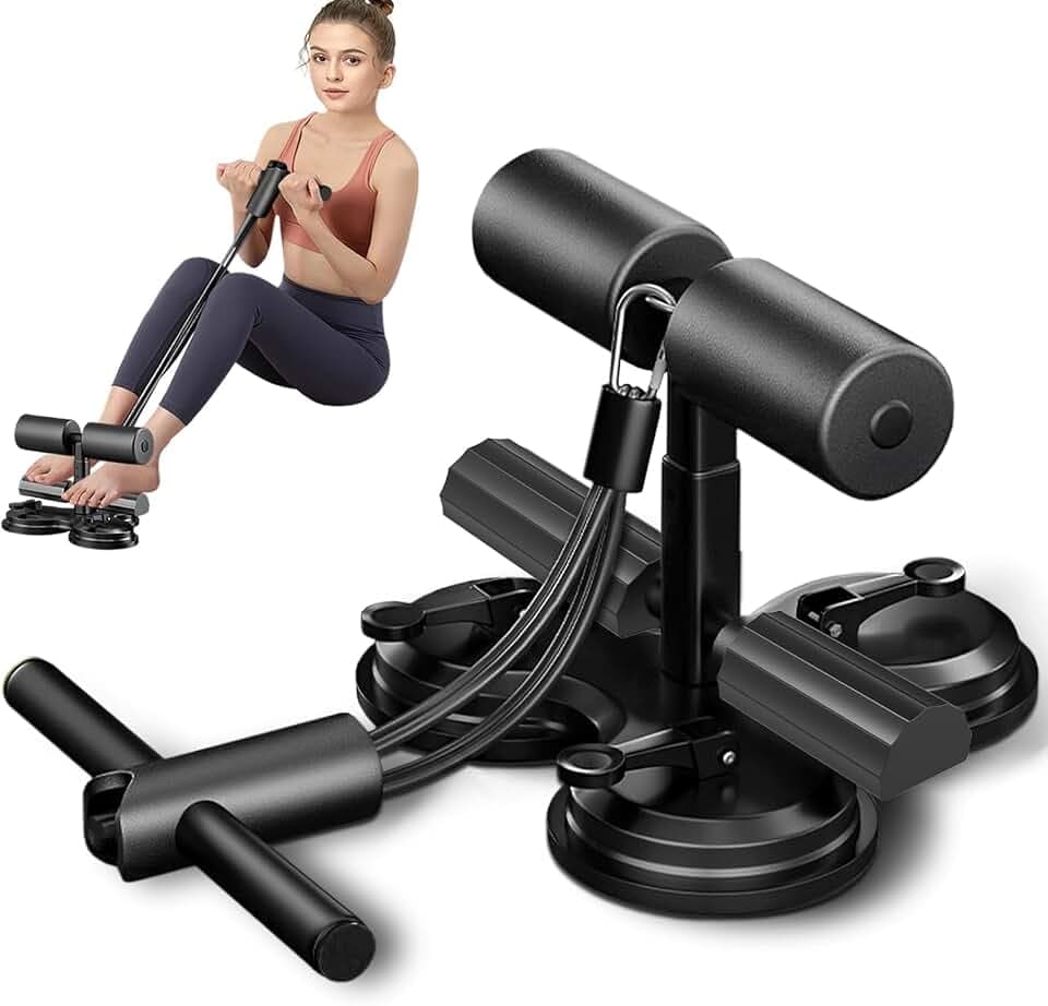 Tragbare Sit Up Bar,Selbstsaugung Sit-Ups Assistent Gerät,DREI Saugnäpfe für festen Halt,Multifunktionale Bauchtrainer,für Zuhause Sit-Up-Bar Hilfsmittel Gesundheit Bauchgerät