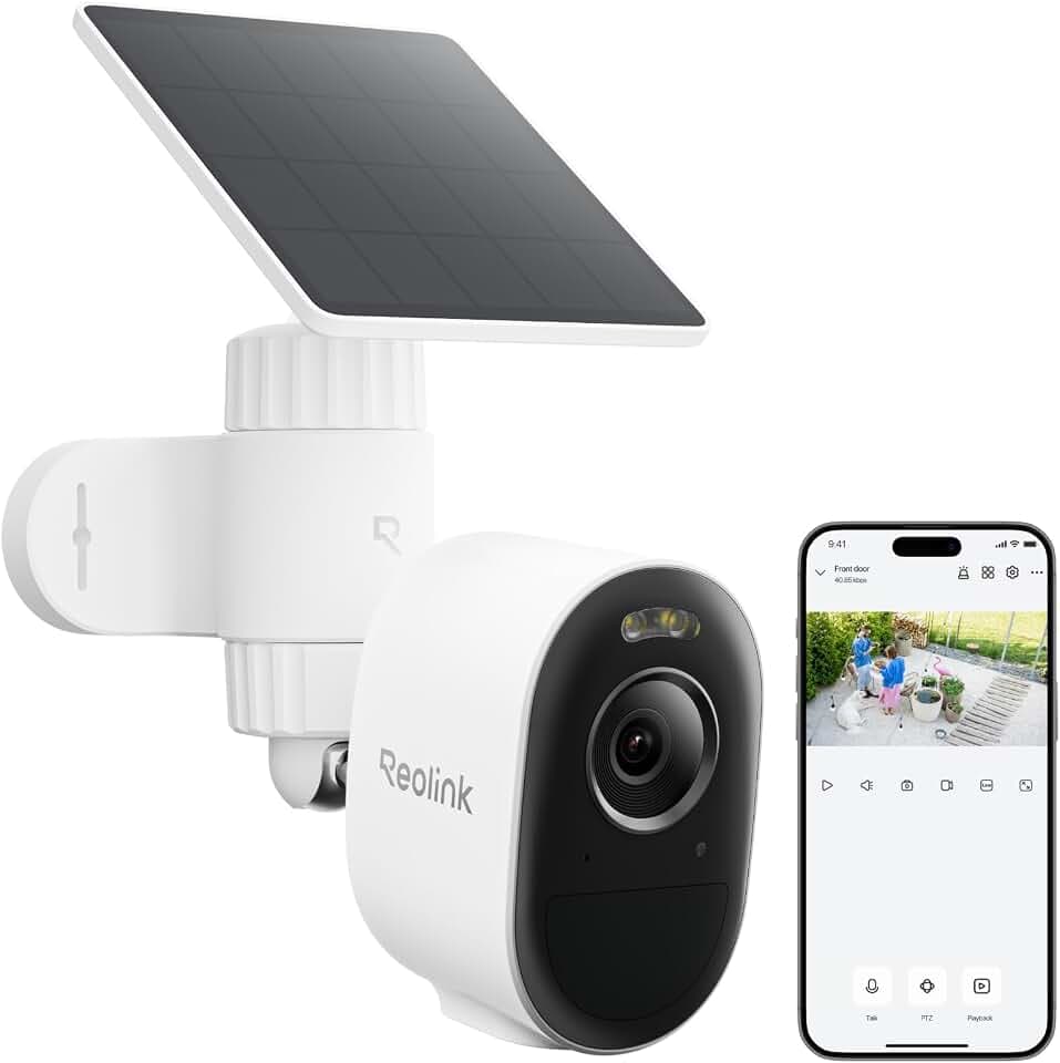 Reolink 3K 5MP Kabellose Überwachungskamera Aussen Solar Akku, KI-Erkennung