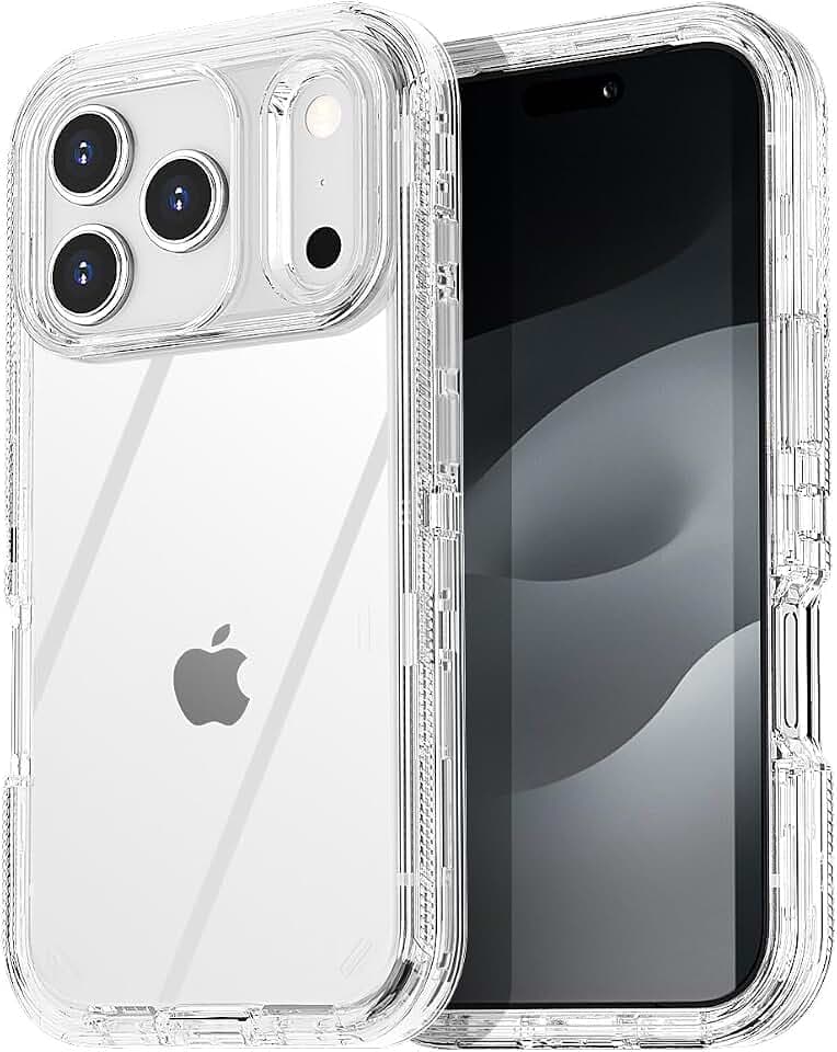 AICase for iPhone 17 Pro Max Case Clear 3 in 1 Heavy Duty Drop Protection Full Body Rugged Shockproof/Dust Proof Triple Layer Transparent Military Protective Tough Durable for iPhone 17 ProMax 6.9"_1