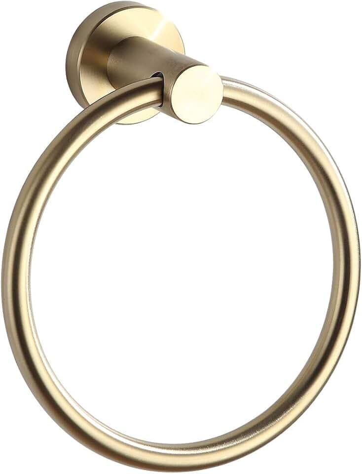 BGL Handtuchring Gebürstet Gold Edelstahl 304 Handtuchring Wandhalterung Badezimmer Handtuchhalter Rund Handtuchhalter