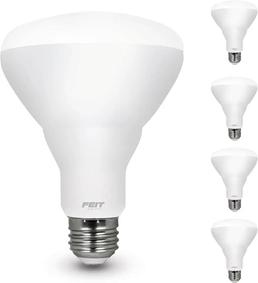 Feit Electric Enhance BR30 LED Light Bulb, 65W Eq, Soft White, 4 Pack