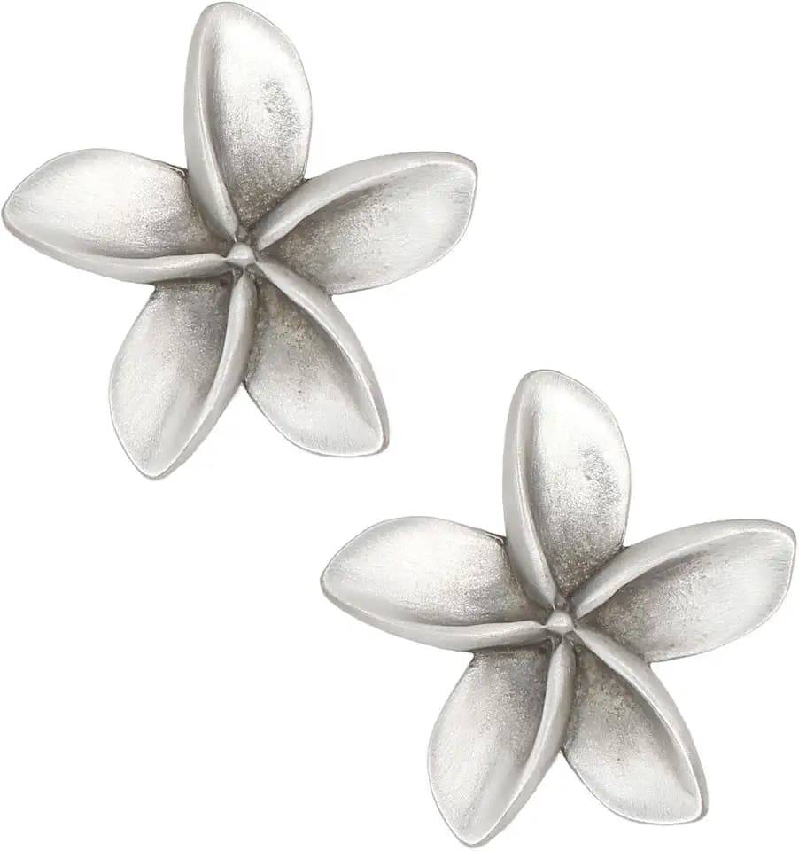 Costello Coastal - Plumeria Cabinet Knobs (2-Pack)| Frangipani Flower Drawer Knobs | Artist Pewter Collection Hardware