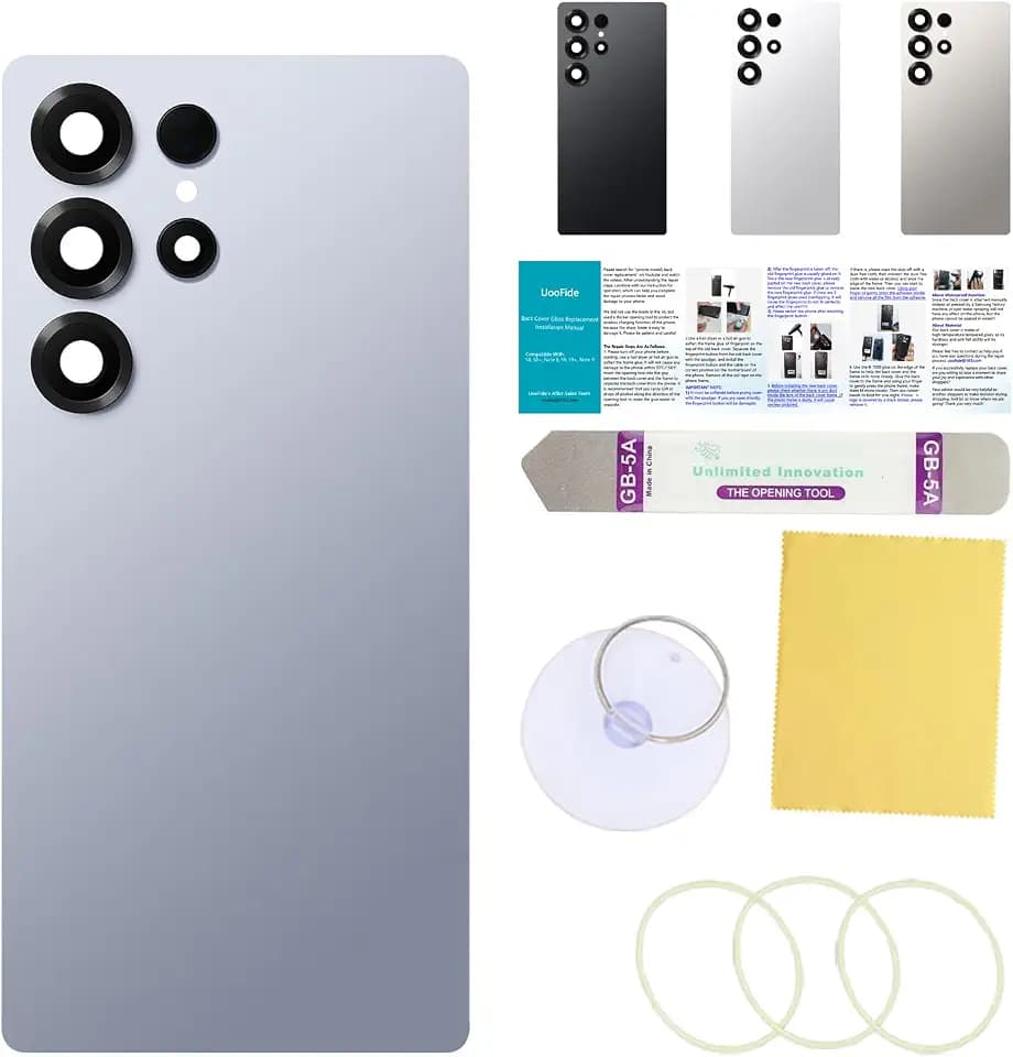 Rear Back Cover Replacement Glass for Samsung Galaxy S25 Ultra SM-S938 (Silverblue)