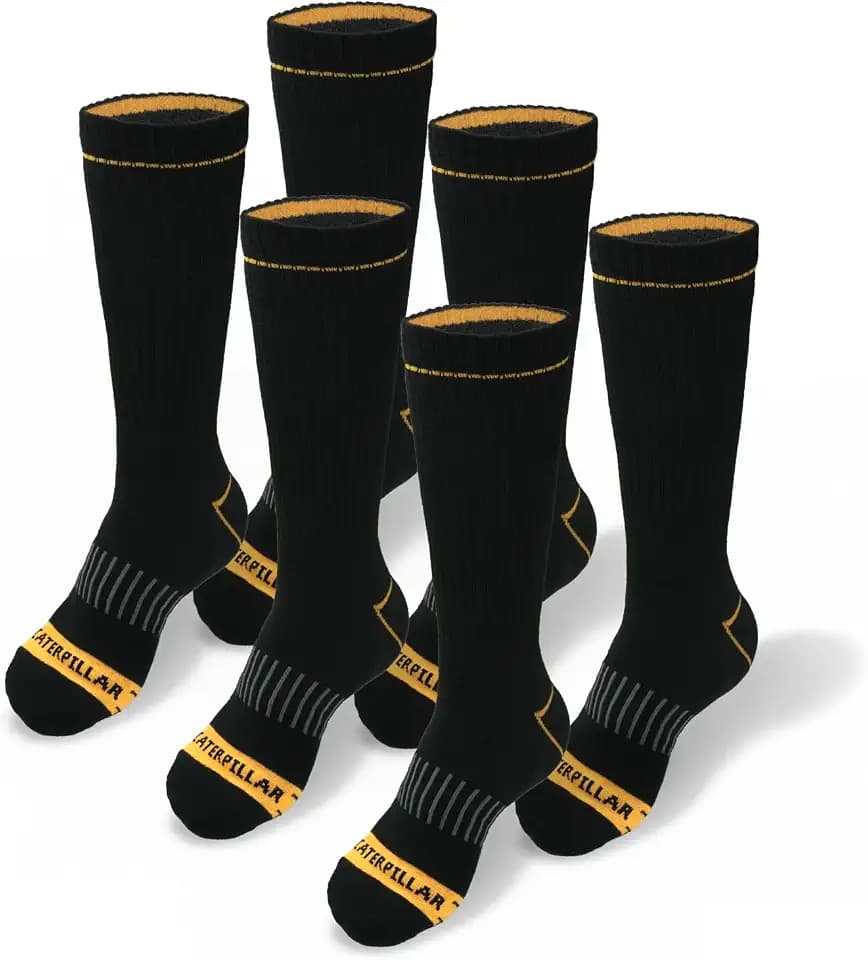 CAT mens 6-pack Half Cushioned Crew Socks